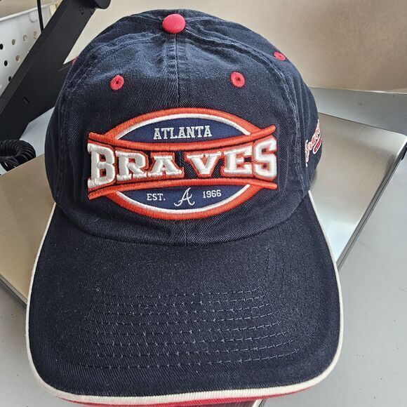 VINTAGE Atlanta Braves MLB Baseball Drew Pearson Hat Strapback Unworn Sports - Picture 10 of 10